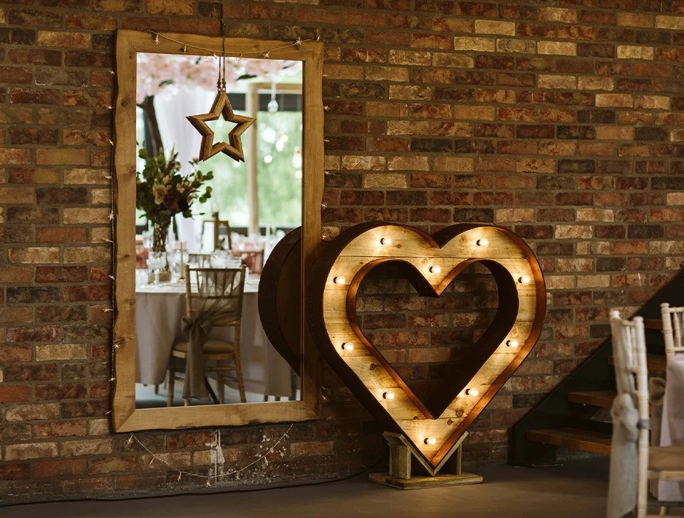 4ft Rusty Love Heart Light Box Letters/wedding/event Centre Piece