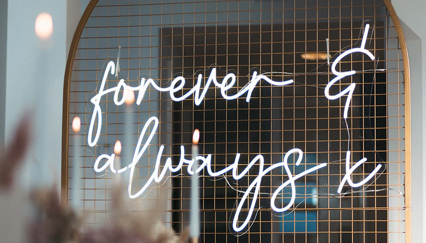 'Forever & Always' Neon Sign